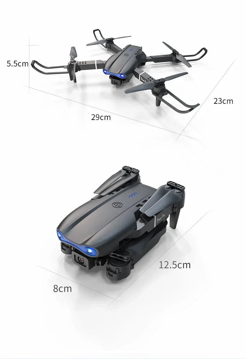 New E99Pro RC Drone 4K Professinal With 1080P Wide Angle HD Camera Foldable Helicopter WIFI FPV Height Hold Gift Toy